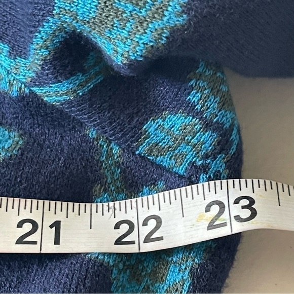 Isaac Mizrahi Live! Jacquard Mock Neck Pullover Sweater NWOT blue size 1X - Picture 10 of 10